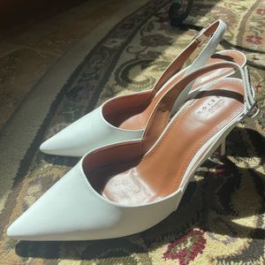 ASOS wide feet white heels